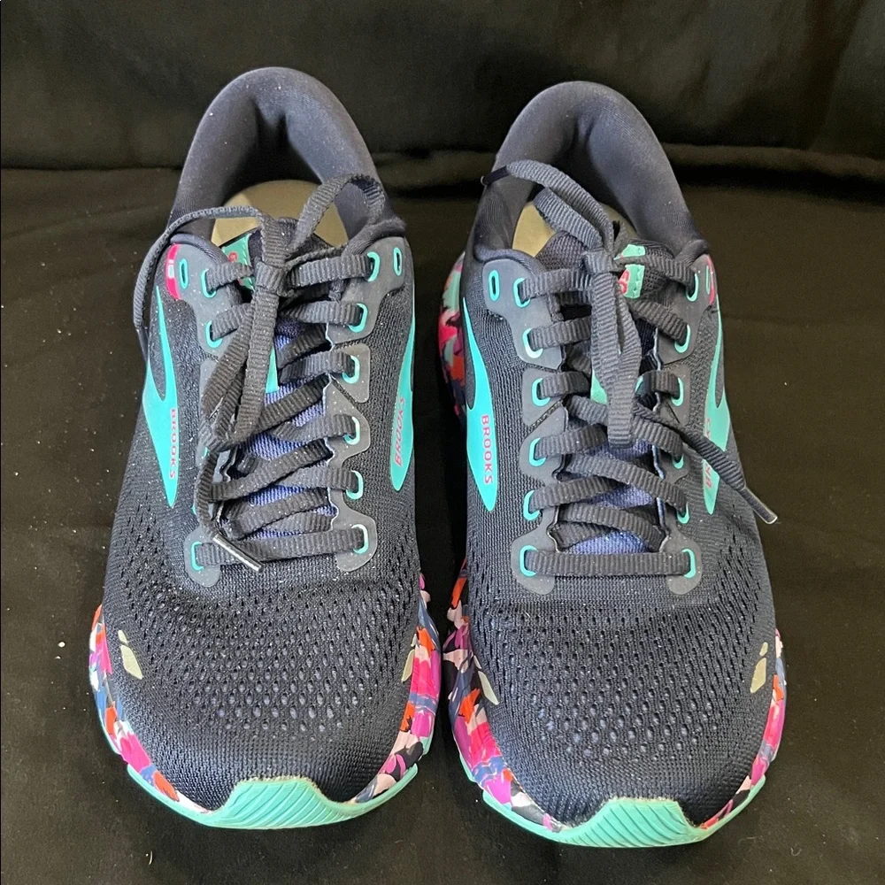 Brooks Women's Navy and Pink Athletic Shoes - Picture 2 of 10